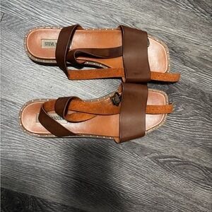 Steve Madden Tan Leather Women's Sandals